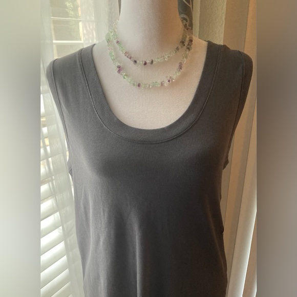 NEW A NEW DAY WOMEN’s Gray Ribbed Super stretchy Swoop neck tank Top size XXL - Picture 3 of 11